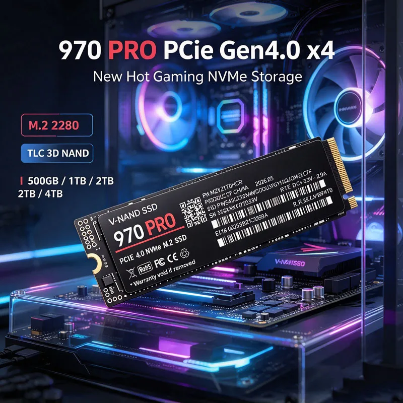Novo SSD M.2 NVMe 970 PRO PCIe - M.2 Nvme 4Tb Pcie 4.0 Ssd avaliação e preço