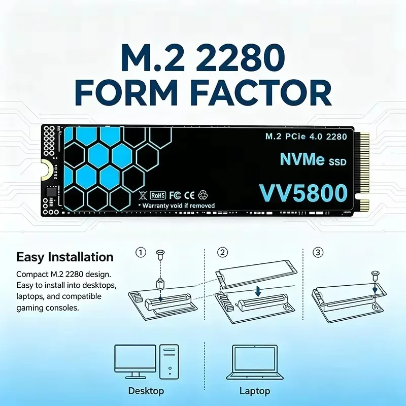 Novo SSD M.2 VV5800, disco ríg - M.2 Nvme 4Tb Pcie 4.0 Ssd avaliação e preço
