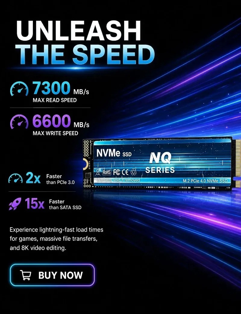 SSD NVMe NQ SERIES 2TB/4TB NVM - M.2 Nvme 4Tb Pcie 4.0 Ssd avaliação e preço