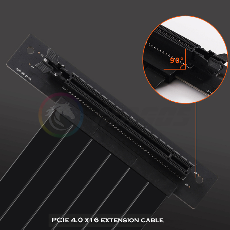 Extensão da placa de vídeo do  - Pcie 4.0 X16 Riser Cable 90 Degree avaliação e preço
