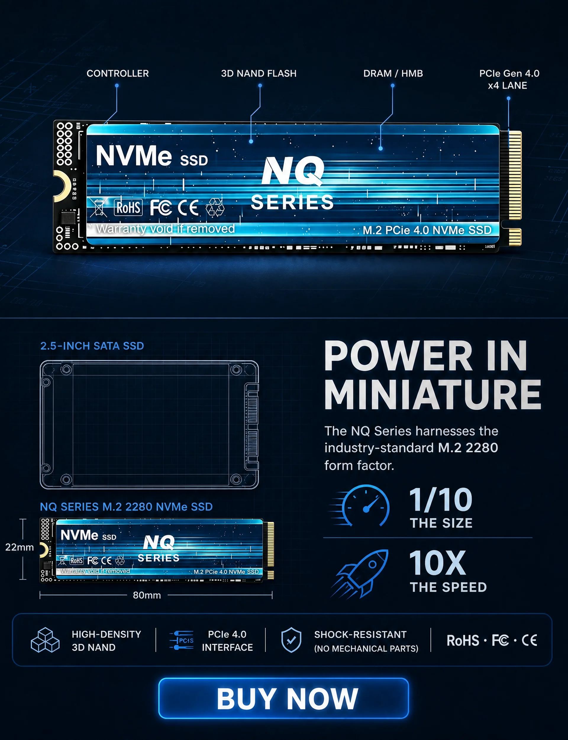 SSD NVMe M.2 PCIe 4.0 Série NQ - M.2 Nvme 4Tb Pcie 4.0 Ssd avaliação e preço